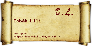 Dobák Lili névjegykártya