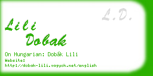 lili dobak business card